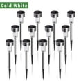 thumbnail image 1 of FKHouse Solar Lights Outdoor Garden Led Light Landscape/Pathway Lights Stainless Steel-12 Pack, 1 of 6