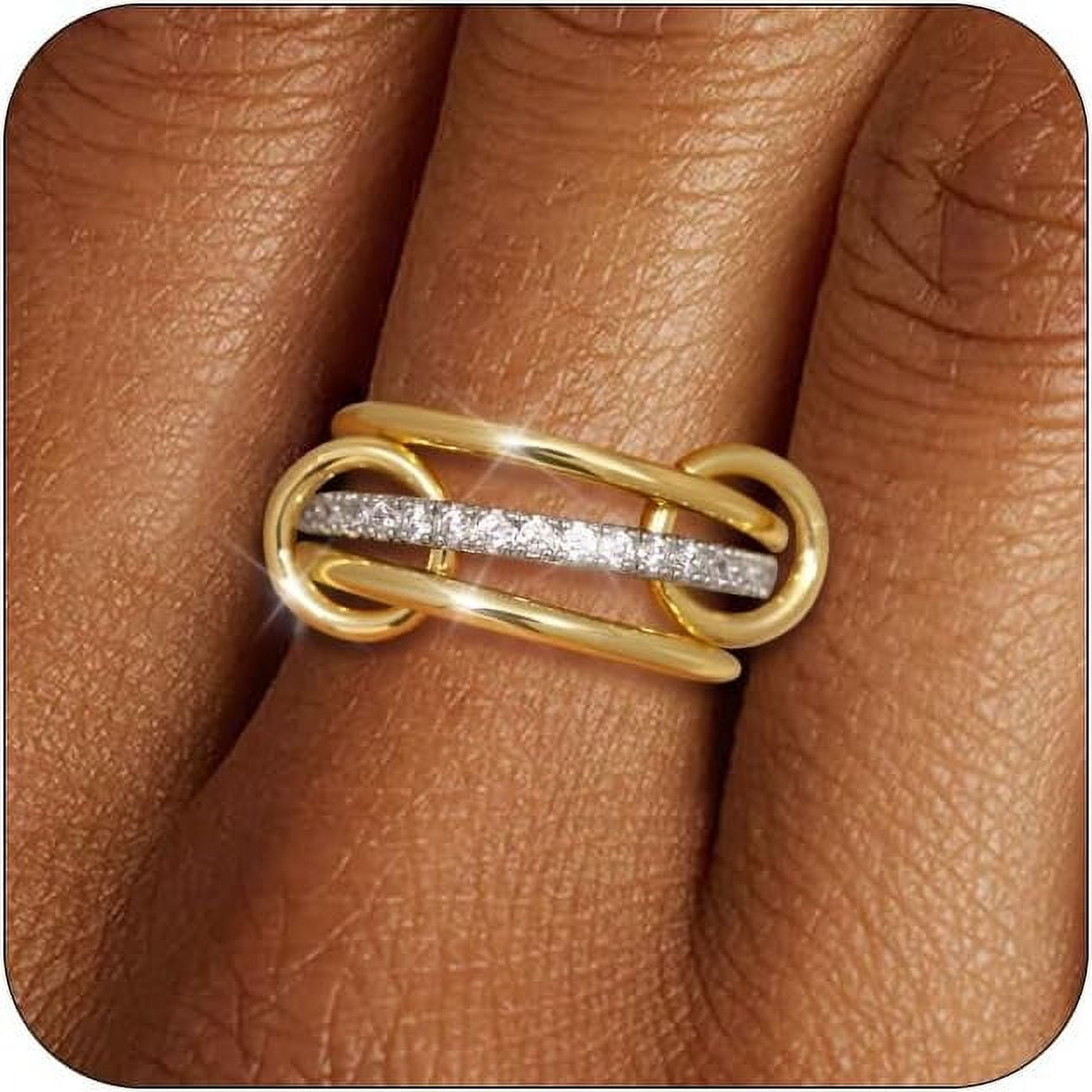 GIHNGF Stackable Rings for Women Non Tarnish 19K Gold Plated ...