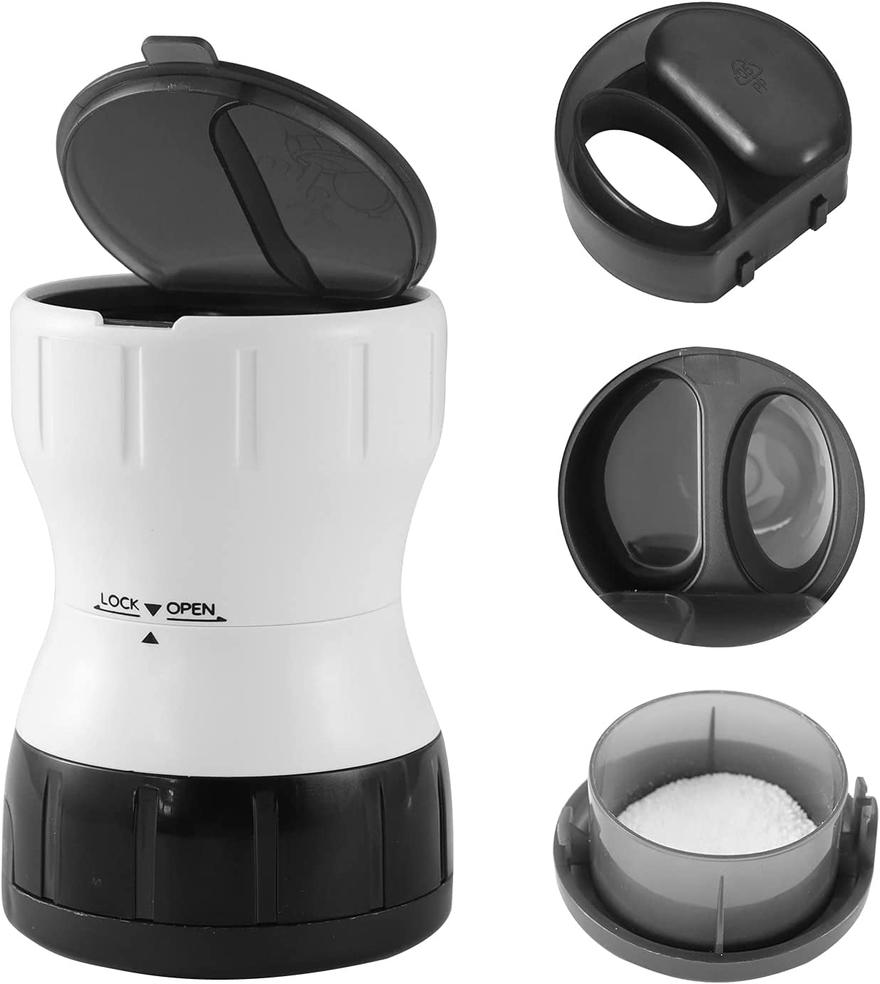 GIIYAA Pill Grinder Pill Crusher Grinder with Pill Box Container