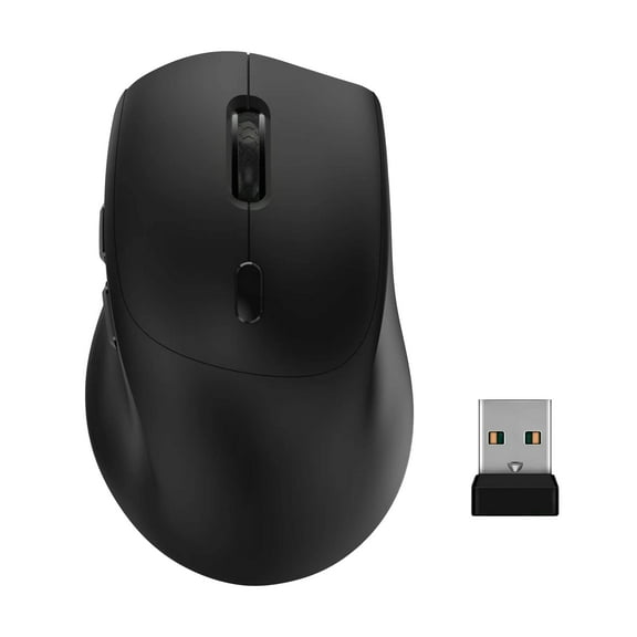 GIIZHMY Silent Wireless Mouse, Ergonomic Optical Mouse for Gaming, Right-Handed, Optical, Wireless Mice, Black, New
