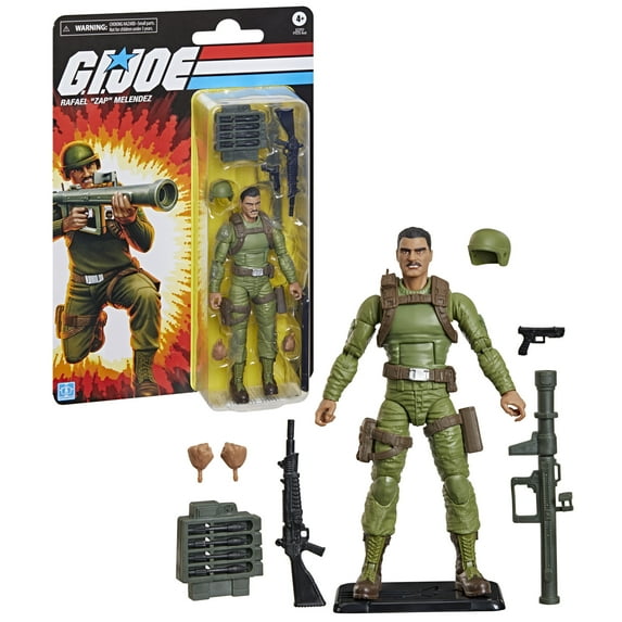 G.I. Joe Classified Series Retro Cardback, Rafael “Zap” Melendez, 6” Action Figure