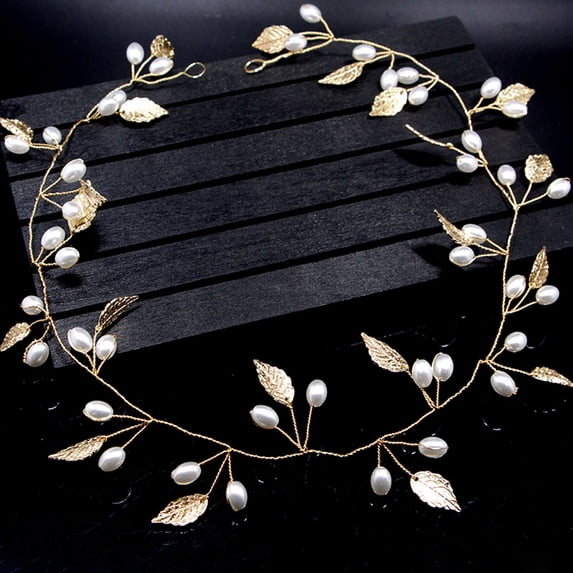 GIJNRIUIUA Under $5 Flower Crown Floral Wreath Headband 2026 Summer Sales Crystal Pearl Flower Hair Pin Clip Comb Wedding Bridal Bridesmaid Hair Accessory