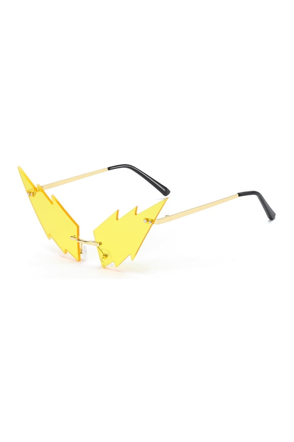 Under $5 Irregular Party Sunglasses for Women Colorful Transparent Novelty Party Sun Glasses Festival Rave Club Photo Booth Eyewear Rimless Frameless