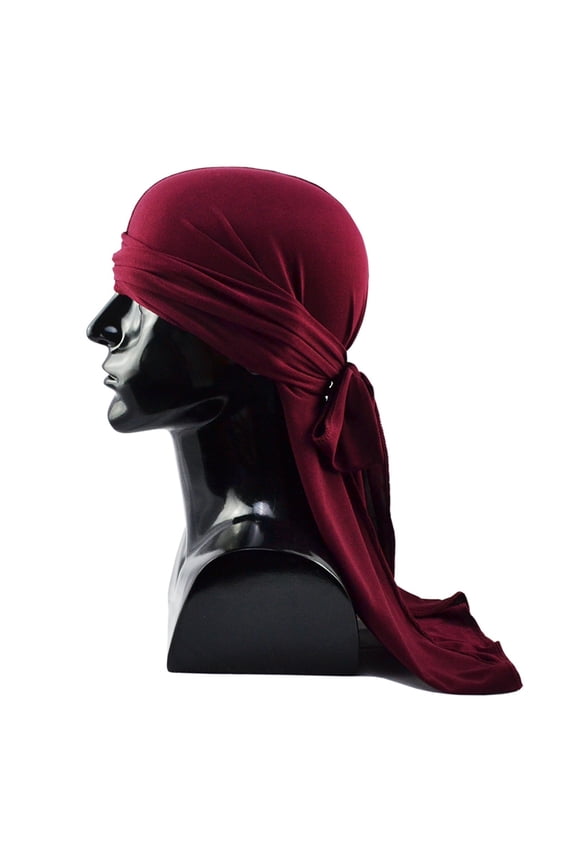 Under $5 Turbans Soft Cancer Hats Summer Sales Street Dance Headscarf with Four Sides High Elastic Lace Up Silk Long Tail Hat for Men and Women