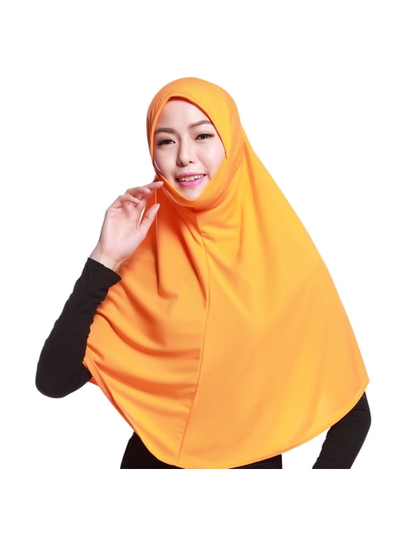 Under $5 Beanie Hat Sales Today Muslim Women Adjustabke Solid Color 80 Cm Hijab Strechy Pull On 31.5 Inch Hijab