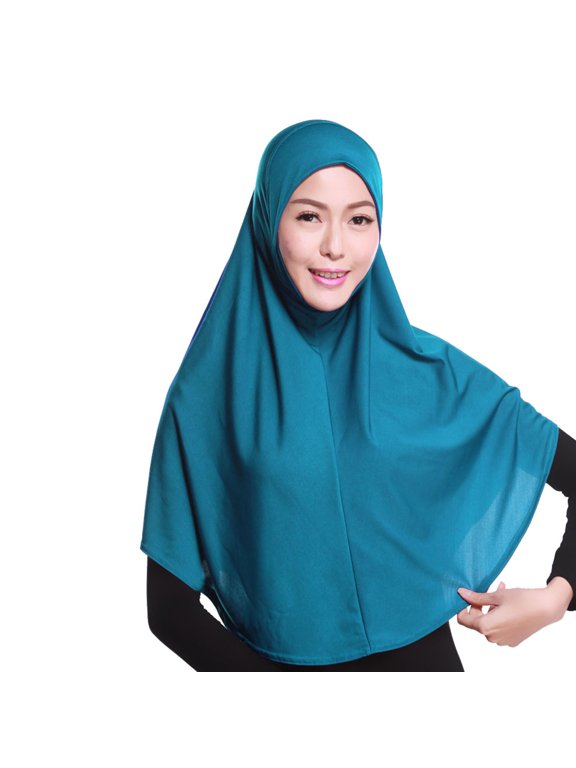 Under $5 Head Coverings Scarf Headwraps Sales 2026 Muslim Women Adjustabke Solid Color 80 Cm Hijab Strechy Pull On 31.5 Inch Hijab