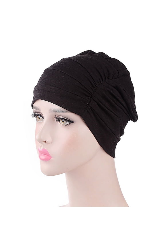Under $5 Hijab Cap Sales Today Women's Solid Cotton Pullover Head Hat Sleeping Hat Chemotherapy Hat Bottom Hat Muslim Hat