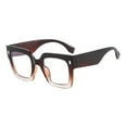 thumbnail image 1 of GIJNRIUIUA Under $5 Reading Glasses for Women Trendy Adults Unisex Personality Retro Wide Leg Multicolor Sunglasses Brown Frame, 1 of 5