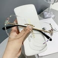 thumbnail image 1 of GIJNRIUIUA Under $5 Trendy Rectangle Sunglasses for Women Men Trendy Classic Shades Protection Rimless Frame, 1 of 3