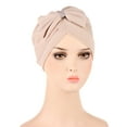 thumbnail image 1 of GIJNRIUIUA Under $5 Wide Headbands 2026 Summer Sales Cancer Head Hat Cap Ethnic Bohemian Bowknot Braid Hair Cover Wrap Turban Headwear Turban Cap, 1 of 2
