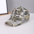 thumbnail image 1 of GIJNRIUIUA Women's Hats & Caps Under $5 Summer Sales Rhinestone Baseball Cap Crystal Bling Camo Curved Brim Adjustable Strap Back Lightweight Outdoor Casual Fashion Sun Hat Light Green One Size, 1 of 5