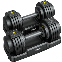 PRCTZ, 10-30lb Quick Select Adjustable Dumbbell Pair with