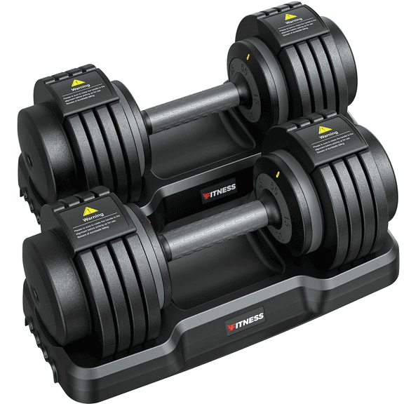 GIKPAL 110(55lb*2) 5 in 1 Adjustable Dumbbell 55LB set of 2 Adjustable Free Weights Plates , 1 Sec Fast Change Weights with Anti-Slip Handle, 5 Weight Options for Full Body Workout Suitable Men/Women
