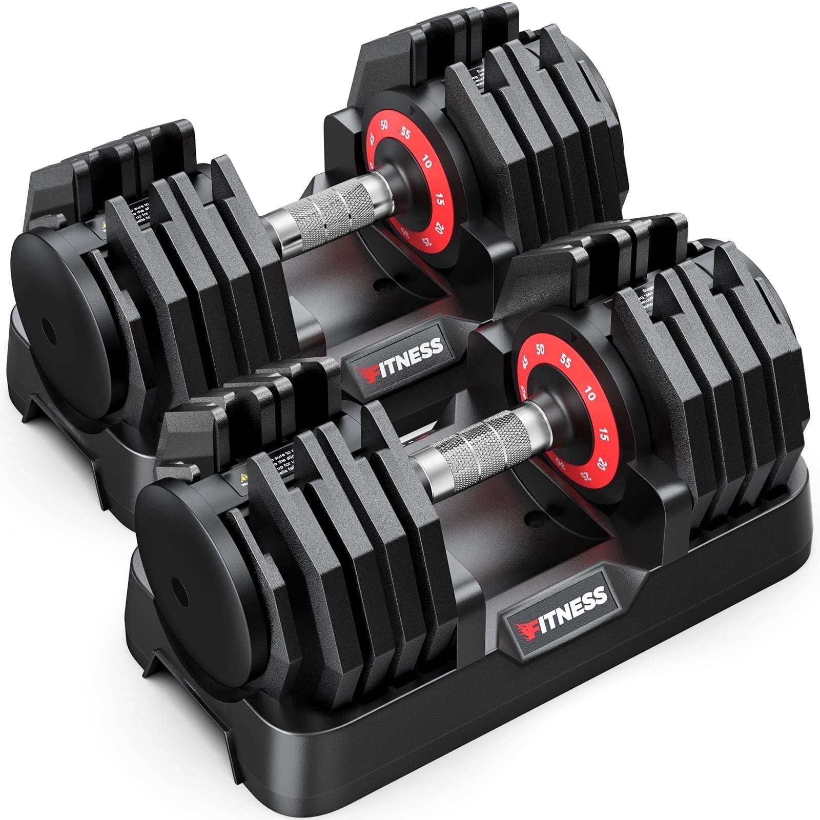 GIKPAL 110LB(55lbs*2) Adjustable Dumbbells Set,10 in 1 Quick-Select 10-55lbs Weight Adjustable Dumbbells for Full Body Home Workout