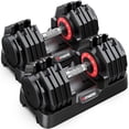 thumbnail image 1 of GIKPAL 110LB(55lbs*2) Adjustable Dumbbells Set,10 in 1 Quick-Select 10-55lbs Weight Adjustable Dumbbells for Full Body Home Workout, 1 of 7