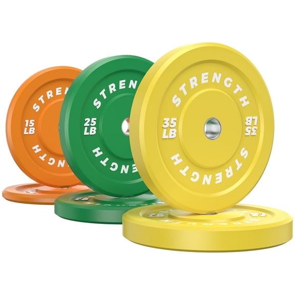 GIKPAL 150lbs 2-inch Olympic Weight Plates,- Low Noise & Floor Protection , 10lb to 45lb Weights for Strength Training, Weightlifting, Crossfit, Weight Plate for Barbell