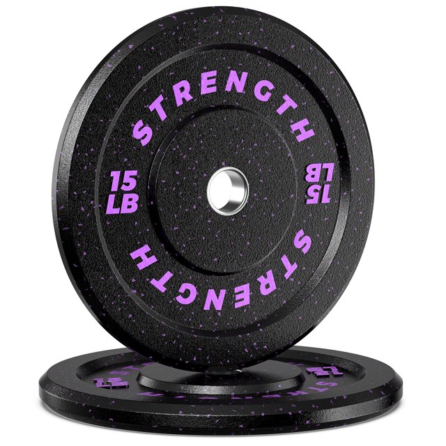 GIKPAL 30lb 2inch Olympic Weight Plates, Durable Recycled Rubber Low