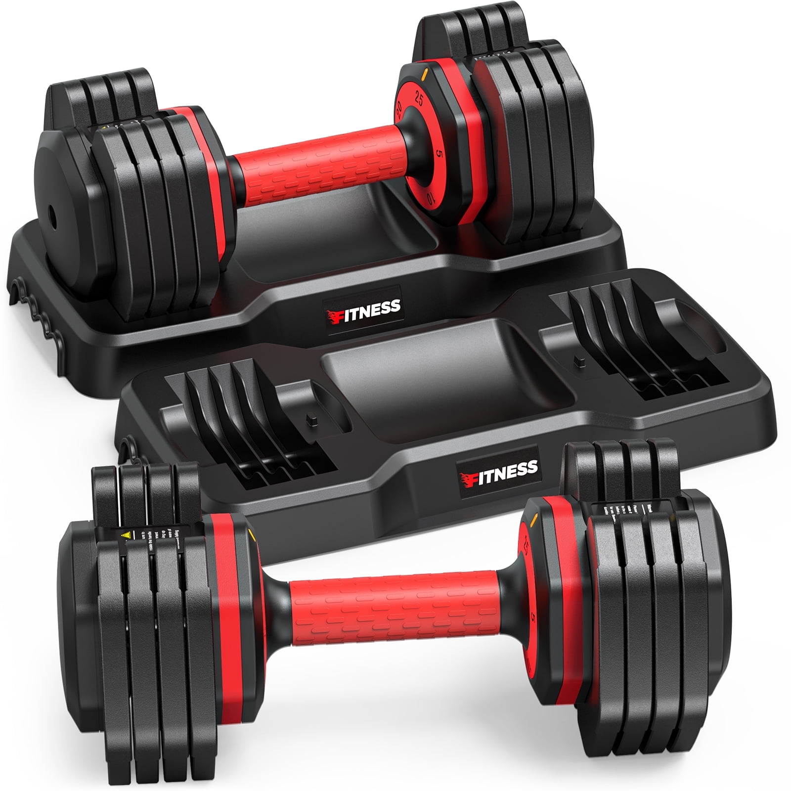 FitRx SmartBell XL Quick Select Interchangeable Home Fitness Dumbbells 10 90 lbs. Weight Black Single Walmart