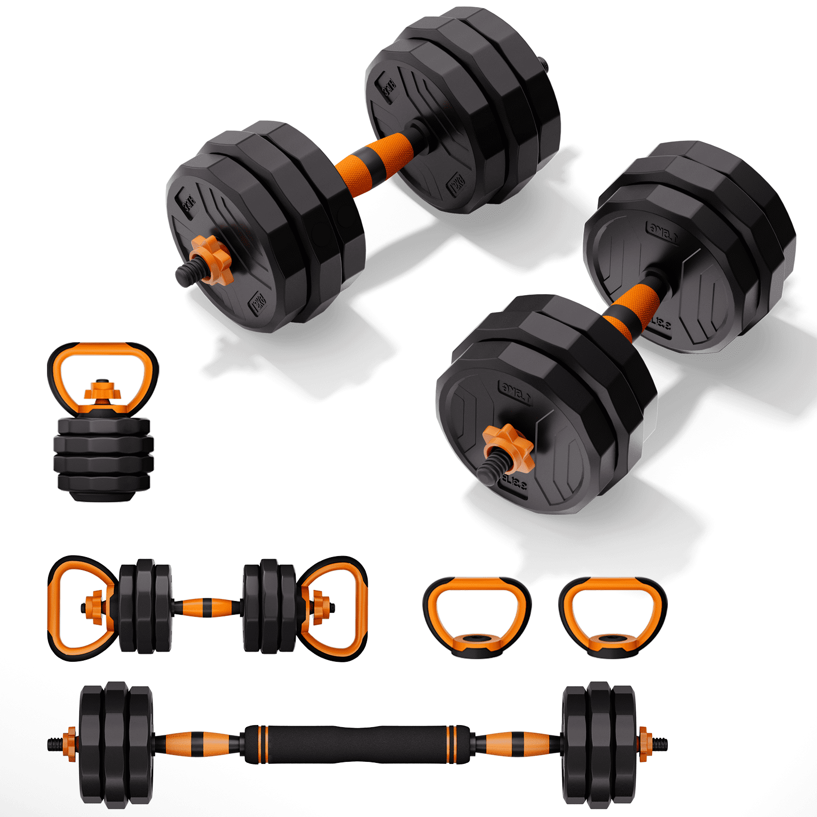 GIKPAL 66lb 6-in-1 Adjustable Dumbbells Set Free Weight Set with ...