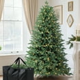thumbnail image 1 of GIKPAL 6FT Pre-Lit Artificial Christmas Tree w/ 400 Warm White LED Lights & 2085 Realistic Tips, Xmas Trees with Hinged Design & Storage Bag, Green, 1 of 11