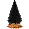 thumbnail image 1 of GIKPAL 6ft Black Christmas Tree w/800 Branch Tips, Hinged Xmas tree for Home, Office, Party Halloween Decoration Tree with Metal Stand, 1 of 10