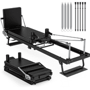 GIKPAL 92 Foldable Pilates Reformer Machine for Home Gym,Balanced Body Pilates Exercise Equipment with Jump Board