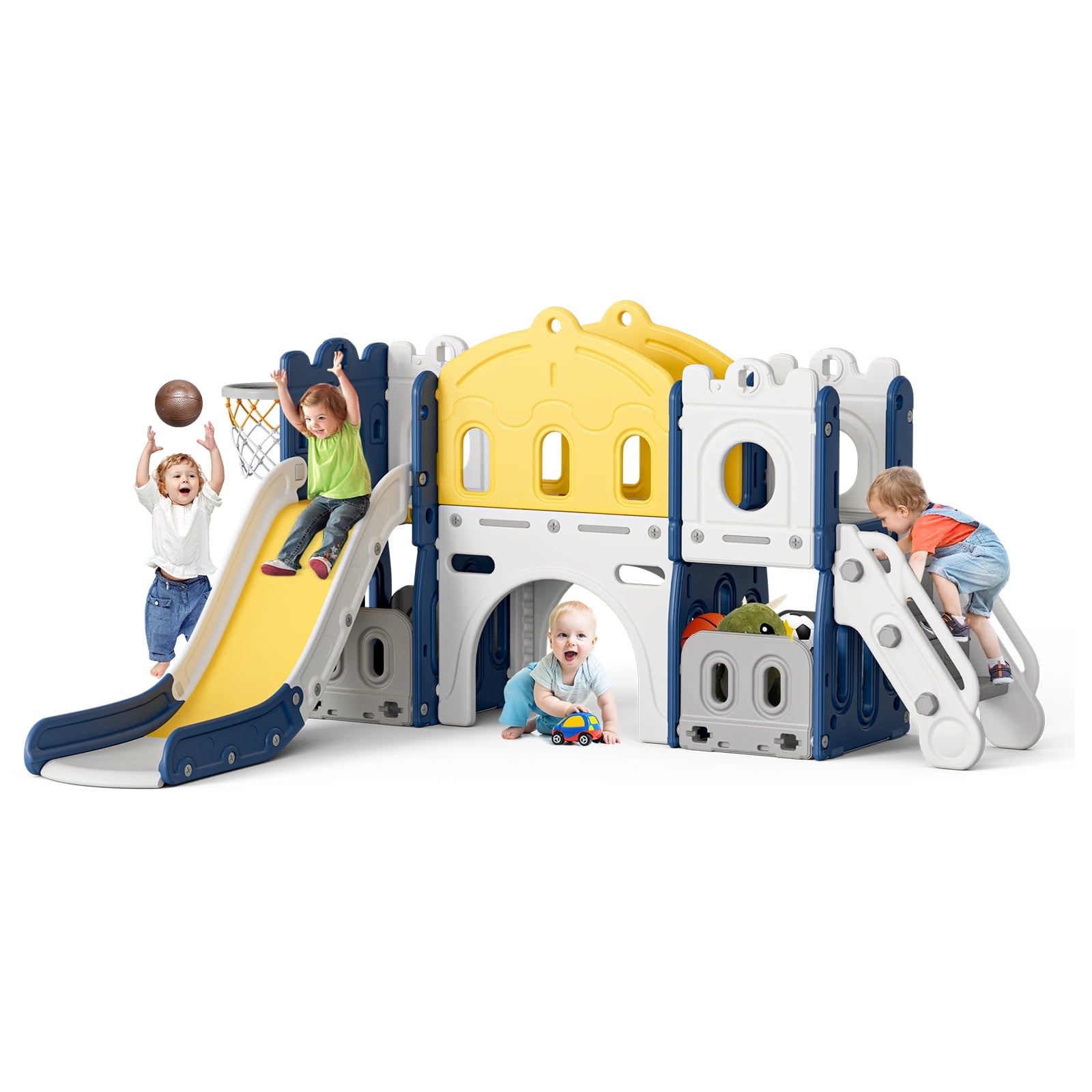 Plastic slide cheap playset