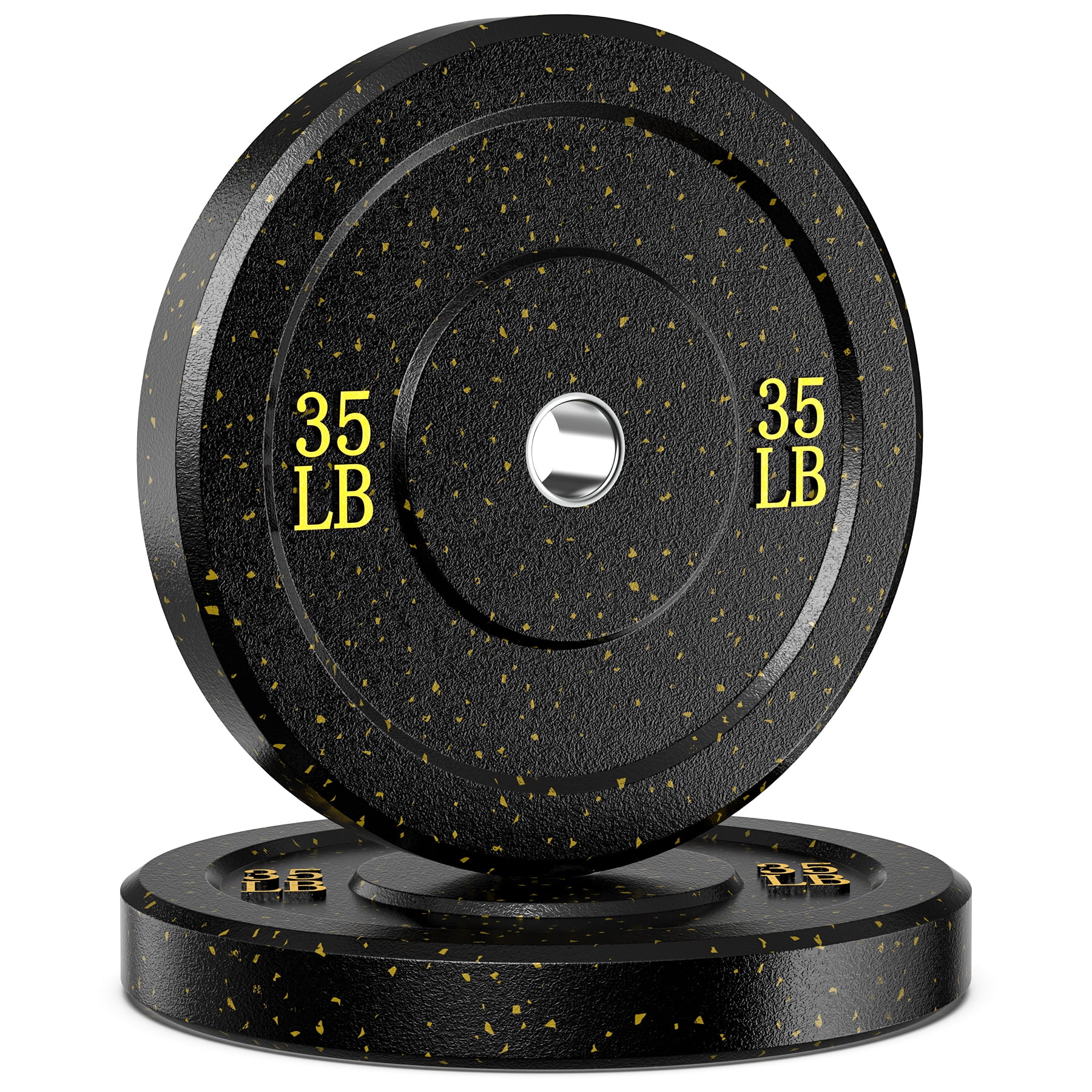 GIKPAL 70lb 2inch Olympic Bumper Plates, 10lb to 55lb Weights, High