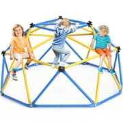 GIKPAL 72" Dome Climber, Jungle Gym for Kids 3-5 Year Outdoor Play Center, Supporting 600 lbs Rugged and Interesting Climbing Dome, Yellow and Blue