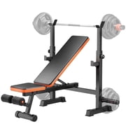 GIKPAL 770lbs 5-in-1 Adjustable Weight Bench ,Multi-Purpose Bench Press Olympic Workout Bench with Squat Rack for Home Gym Full Body Strength Training