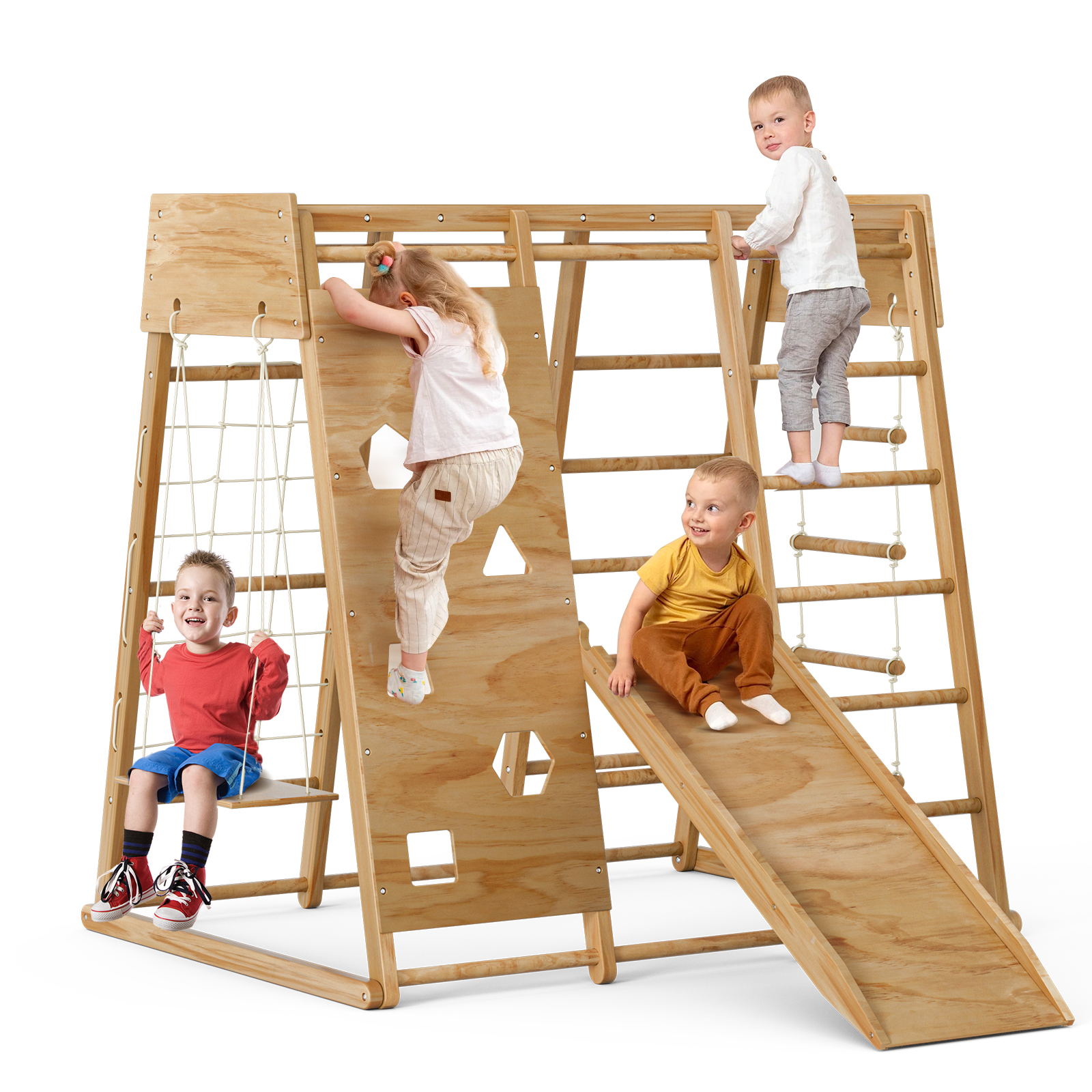 Gorilla Playsets Sun Palace Extreme Wooden Swing Set with 2 Slides