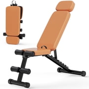GIKPAL 9 Positions Adjustable Weight Bench,Foldable Workout Bench Olympic Weight Bench for Home Gym Full Body Strength Training,Support up to 800lbs