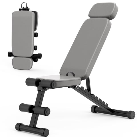GIKPAL 9 Positions Adjustable Weight Bench,Foldable Workout Bench Olympic Weight Bench for Home Gym Full Body Strength Training,Support up to 800lbs