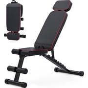 GIKPAL 9 Positions Adjustable Weight Bench,Foldable Workout Bench Olympic Weight Bench Press for Home Gym Full Body Strength Training,Support up to 800lbs