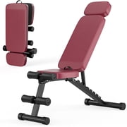 GIKPAL 9 Positions Adjustable Weight Bench,Foldable Workout Bench Olympic Weight Bench for Home Gym Full Body Strength Training,Support up to 800lbs