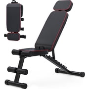 GIKPAL 9 Positions Adjustable Weight Bench,Foldable Workout Bench Olympic Weight Bench Press for Home Gym Full Body Strength Training,Support up to 800lbs