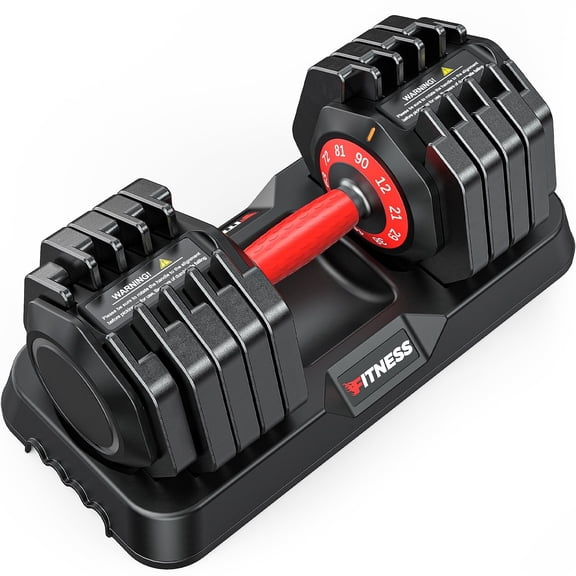 GIKPAL 90LB(90lbs*1) Adjustable Dumbbells,10 in 1 Quick-Select 12-90lbs Free Weight Adjustable Dumbbells for Men/Women Home Gym