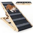 thumbnail image 1 of GIKPAL Adjustable Dog Ramp for Couch, Bed, Car, Wooden Pet Ramp for Small and Large Dogs & Cats, Height from 10.8" to 26.6"(Supports up to 150LBS), 1 of 7