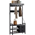 thumbnail image 1 of GIKPAL Coat Rack with Shoe Bench Hall Tree with Hooks and Storage, 5 In 1 Intelligent Design Entryway Bench with Coat Rack, 1 of 10