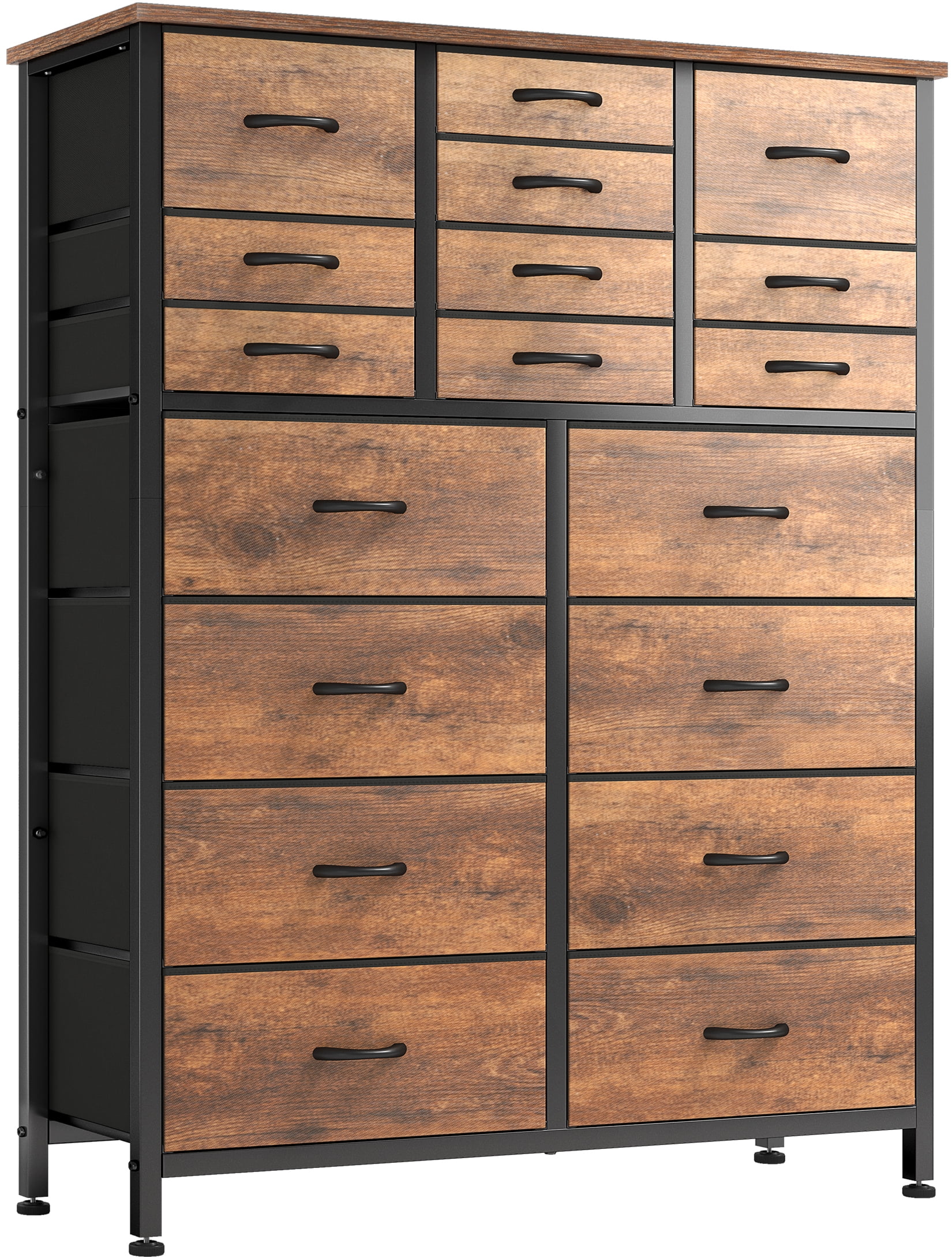 GIKPAL Dressers for Bedroom, Chest of Drawers Dresser with 18 Drawers Fabric Tall Dresser, Steel