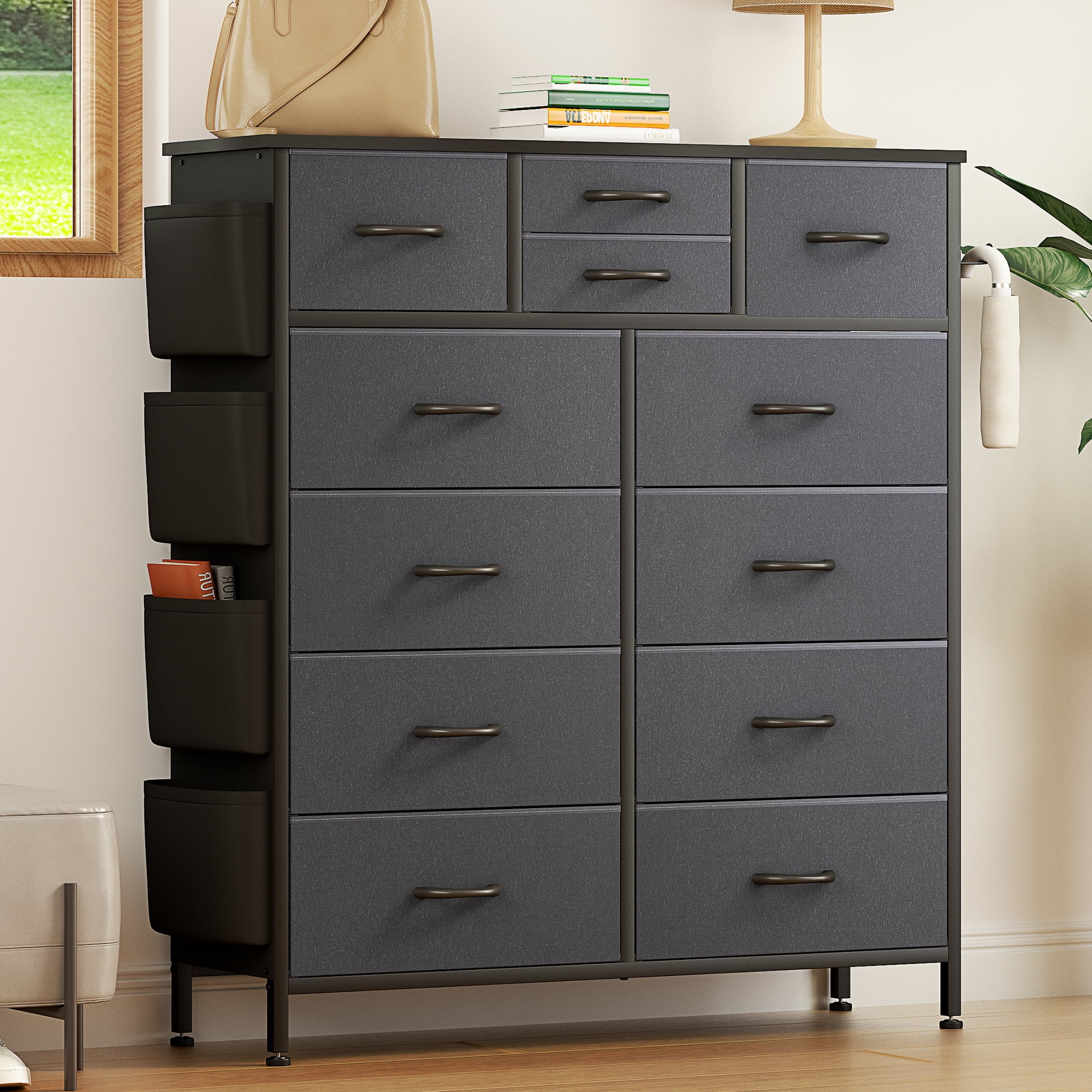 GIKPAL Dressers for Bedroom, Tall Dresser with 12 Drawers Chest of