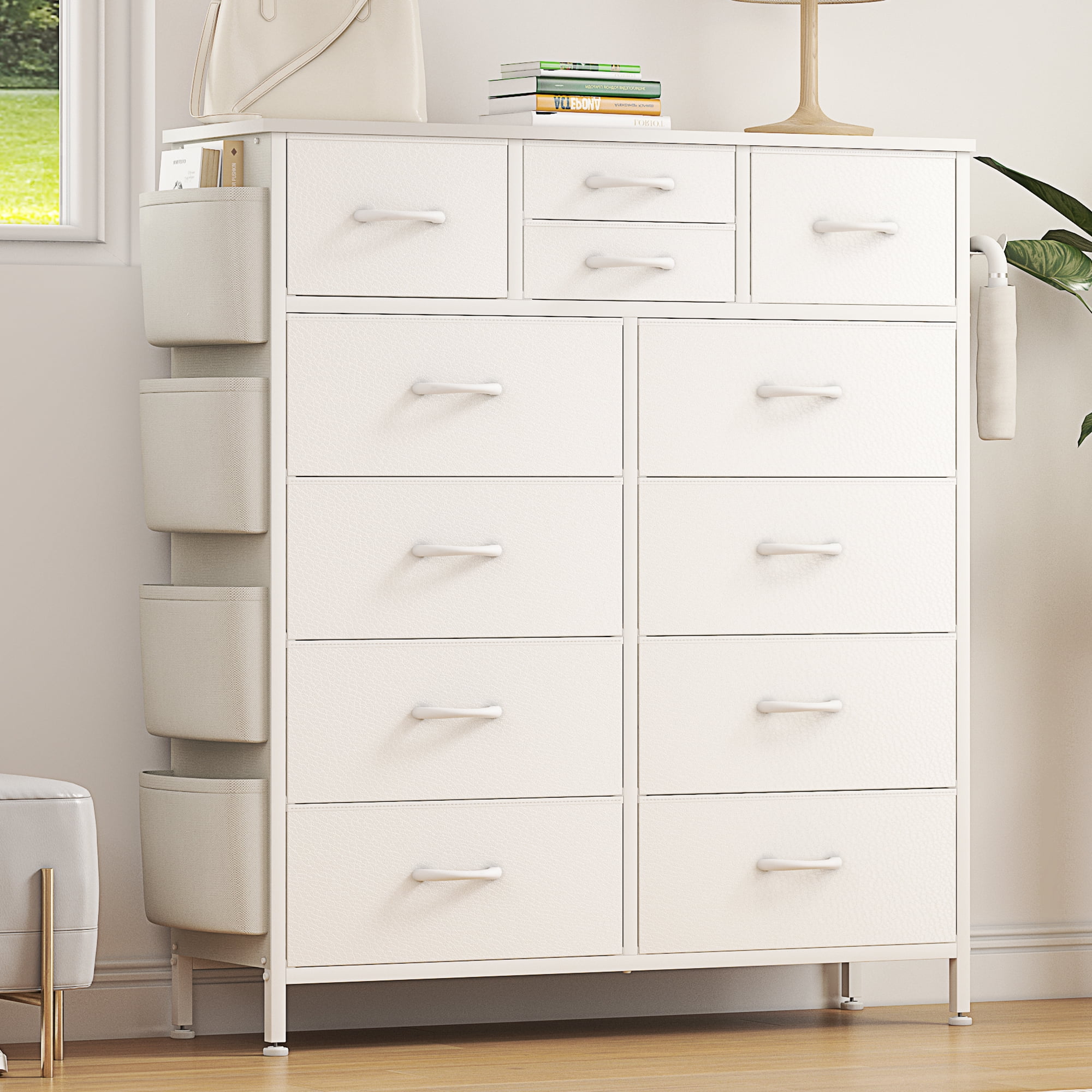 GIKPAL Dressers for Bedroom, White Dresser with 12 Drawers Chest of ...