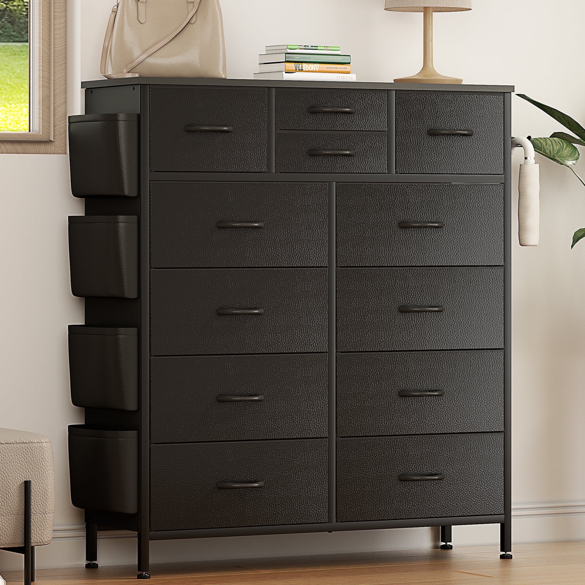 Aowos Dressers for Bedroom with 12 Drawer Chest of Drawers Tall Dresser ...