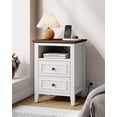 thumbnail image 1 of GIKPAL Farmhouse Nightstand with Charging Station, Dresser for Bedroom with 2 Drawers Handles, Rustic Wood Side Table End Table for Living Room, Oak White, 1 of 8