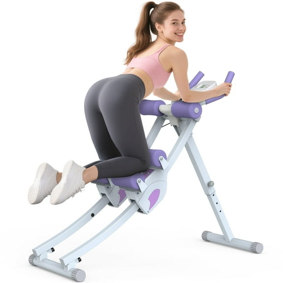 GIKPAL Fitness Ab Machine, 4 Adjustable Resistance Levels Ab Workout Equipment for Home Gym, Height Adjustable Ab Trainer, Foldable Fitness Equipment.440lbs Weight Capacity