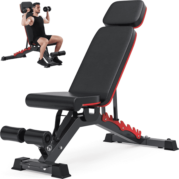 GIKPAL Heavyduty 8 Positions Adjustable Weight Bench Workout Bench