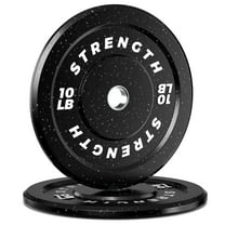 GIKPAL High Bounce Olympic Weight Plates, Durable Rubber Black, 2 Count, 20 lbs