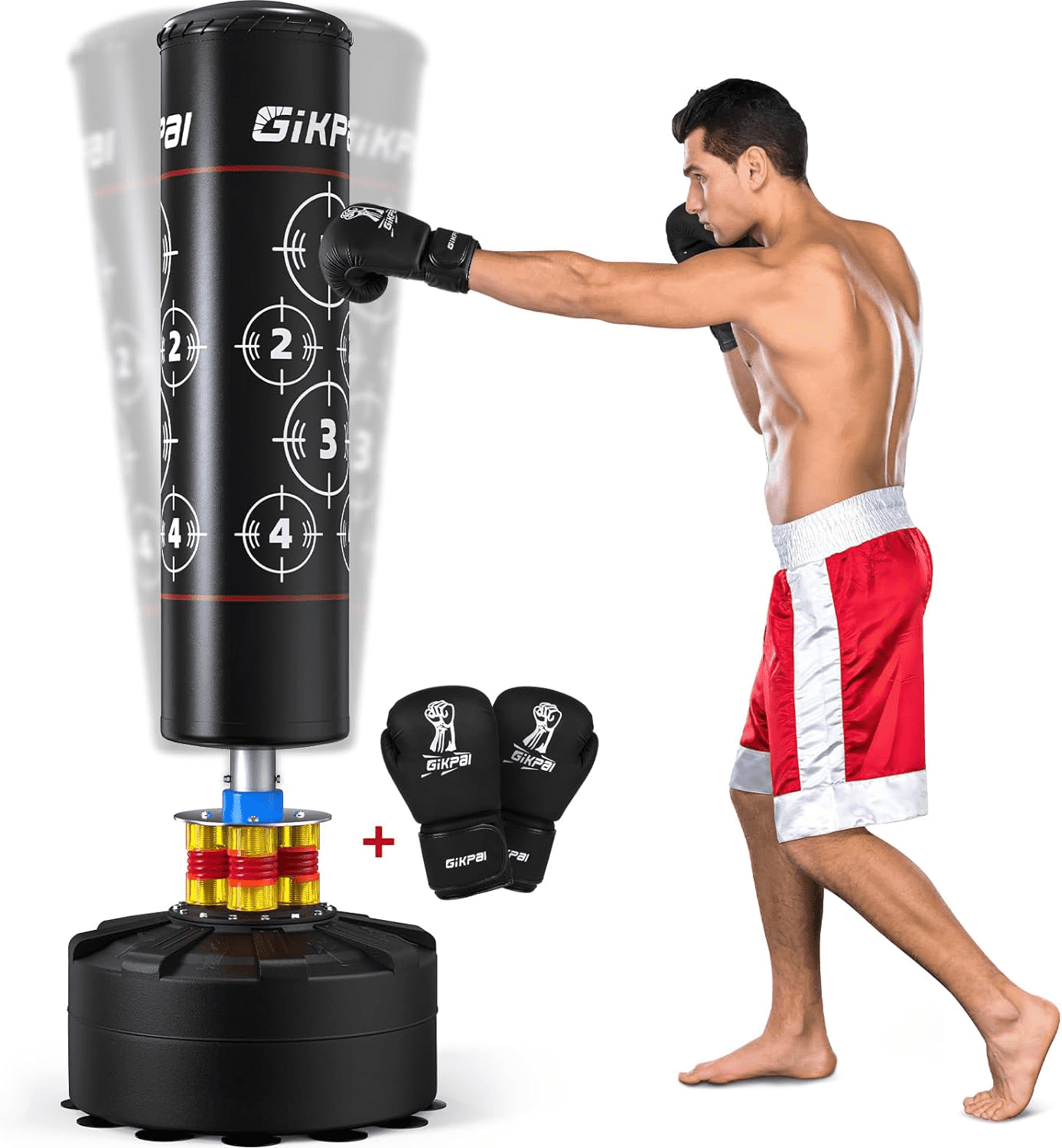 GIKPAL Indoor Freestanding Punching Bag for Adult Teens,70" -180lbs ...