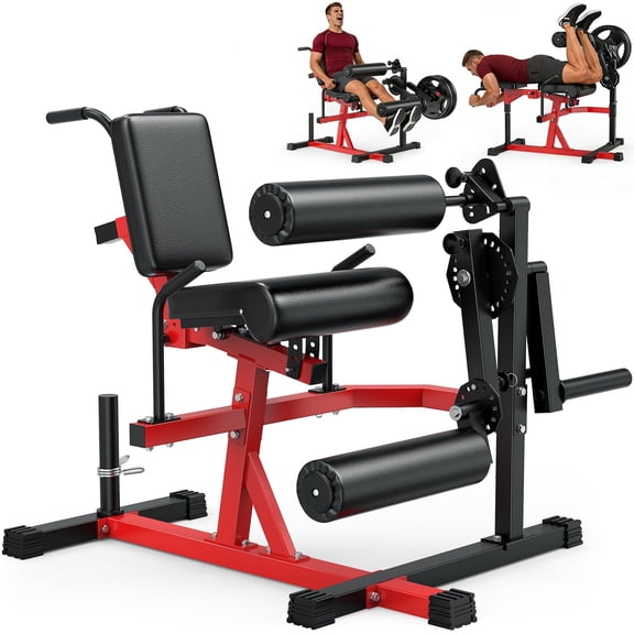 GIKPAL Leg Extension and Curl Machine,Quick Adjustment Multifunction Leg Curl Machine Leg Extension Machine and Lying Curl Machine for Home Gym