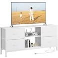 thumbnail image 1 of GIKPAL Modern TV Stand with 4 Drawer Dressers for TVs up to 50", Wood & Metal White, 1 of 9